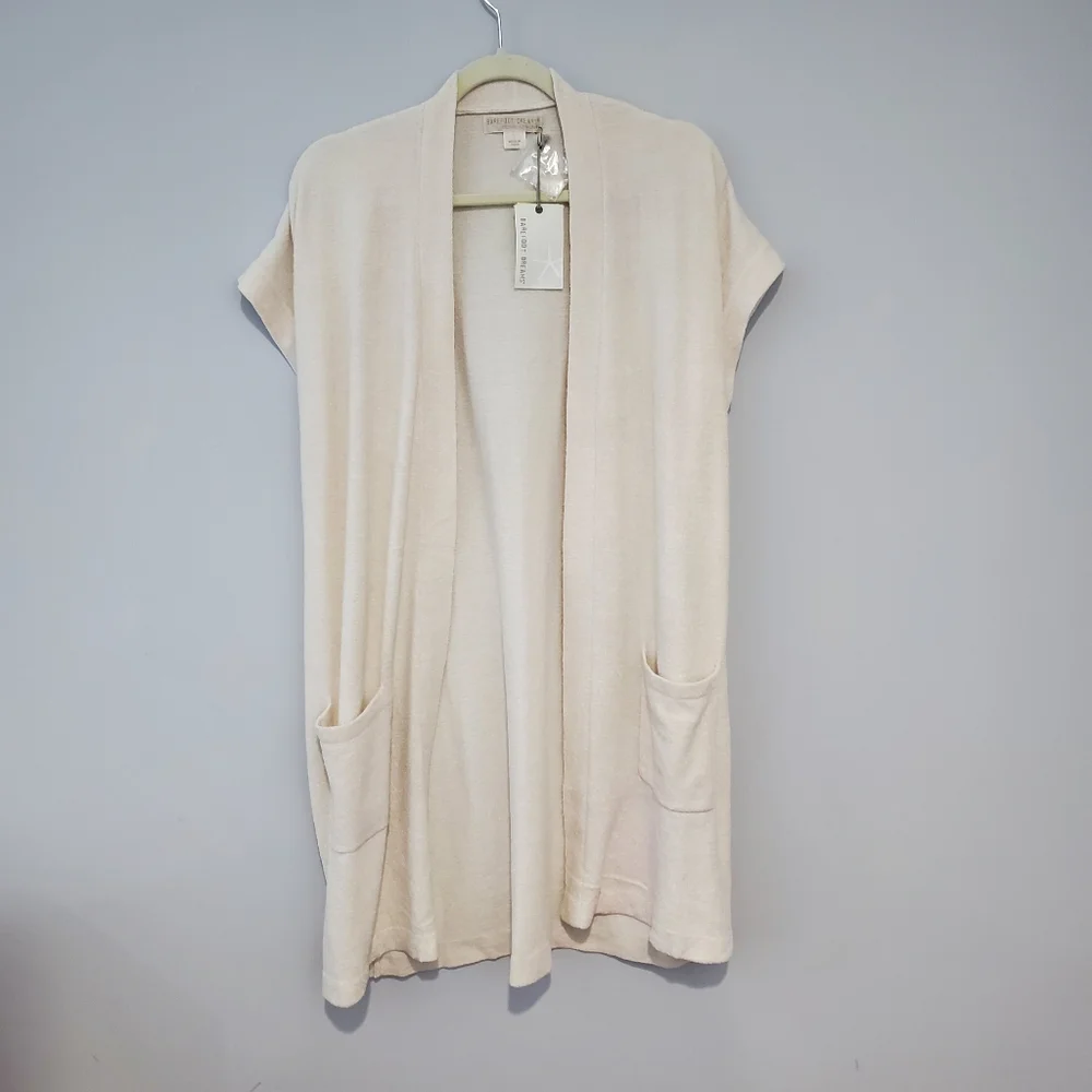 Barefoot Dreams Womens CozyChic Ultra Lite Sleeveless Long Cardigan Sz L NWT - Picture 12 of 16